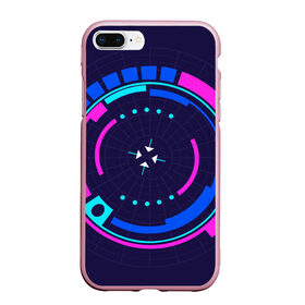 Чехол для iPhone 7Plus/8 Plus матовый с принтом Розовый Синий Киберпанк , Силикон | Область печати: задняя сторона чехла, без боковых панелей | Тематика изображения на принте: жанр | научный | фантастика | фантастический | цифровые технологии