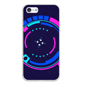 Чехол для iPhone 5/5S матовый с принтом Розовый Синий Киберпанк , Силикон | Область печати: задняя сторона чехла, без боковых панелей | жанр | научный | фантастика | фантастический | цифровые технологии