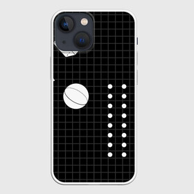 Чехол для iPhone 13 mini с принтом Черно белые фигуры 3D ,  |  | геометрический | красочный | мода.3d | стиль | структура | текстура | ткань | узор | фон | цвет