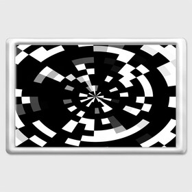 Магнит 45*70 с принтом Черно-белый фон иллюзии , Пластик | Размер: 78*52 мм; Размер печати: 70*45 | абстрактный | геометрический | дизайн | иллюзия | кривая | линии | пиксель | текстура | узор