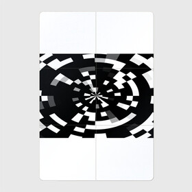Магнитный плакат 2Х3 с принтом Черно-белый фон иллюзии , Полимерный материал с магнитным слоем | 6 деталей размером 9*9 см | абстрактный | геометрический | дизайн | иллюзия | кривая | линии | пиксель | текстура | узор