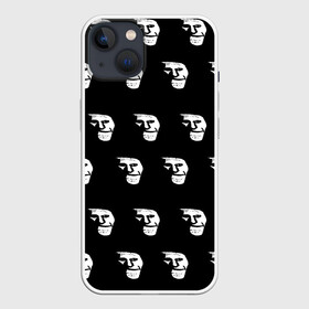 Чехол для iPhone 13 с принтом Dark trollface ,  |  | creepypasta | scary | мем | мрак | троллфейс