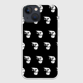 Чехол для iPhone 13 mini с принтом Dark trollface ,  |  | creepypasta | scary | мем | мрак | троллфейс