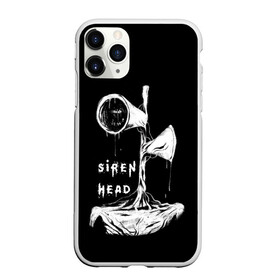 Чехол для iPhone 11 Pro матовый с принтом Сиреноголовый ЧБ Siren Head , Силикон |  | forest | games | monster | night | siren head | детям | игры | лес | монстр | надпись | ночь | сирена | сиреноголовый | солнце | страшилка | текст | темно | туман | ужастик | хоррор