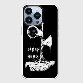 Чехол для iPhone 13 Pro с принтом Сиреноголовый ЧБ Siren Head ,  |  | forest | games | monster | night | siren head | детям | игры | лес | монстр | надпись | ночь | сирена | сиреноголовый | солнце | страшилка | текст | темно | туман | ужастик | хоррор