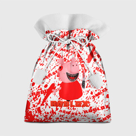 Подарочный 3D мешок с принтом Roblox piggy/Свинка Пигги. , 100% полиэстер | Размер: 29*39 см | game | roblox | блок | игра | игрушка | лего | персонажи | персонажи из кубиков | роблокс | робот
