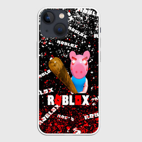 Чехол для iPhone 13 mini с принтом Roblox piggy Свинка Пигги. ,  |  | game | roblox | roblox piggy свинка пигги | блок | игра | игрушка | лего | персонажи | персонажи из кубиков | роблокс | робот