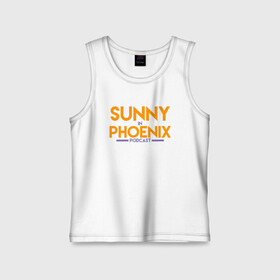 Детская майка хлопок с принтом Sunny In Phoenix ,  |  | Тематика изображения на принте: basketball | mvp | nba | phoenix | sport | streetball | suns | аризона | баскетбол | игра | крис пол | мяч | нба | санс | спорт | стритбол | тренер | финикс | чемпион