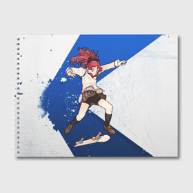 Альбом для рисования с принтом Meow team , 100% бумага
 | матовая бумага, плотность 200 мг. | anime | extreme | girl | meow | skateboard | sport | аниме | девочка | мяу | скейтборд | спорт | экстрим