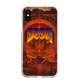 Чехол для iPhone XS Max матовый с принтом DOOM | ДУМ (Z) , Силикон | Область печати: задняя сторона чехла, без боковых панелей | demons | devil | doom | doom eternal | doom slayer | hell | slayer | ад | вега | демоны | дум | икона греха | какодемон | манкубус | солдат рока | элементаль боли