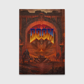 Обложка для автодокументов с принтом DOOM | ДУМ (Z) , натуральная кожа |  размер 19,9*13 см; внутри 4 больших “конверта” для документов и один маленький отдел — туда идеально встанут права | Тематика изображения на принте: demons | devil | doom | doom eternal | doom slayer | hell | slayer | ад | вега | демоны | дум | икона греха | какодемон | манкубус | солдат рока | элементаль боли