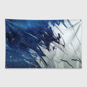 Флаг-баннер с принтом Серо-синее абстрактное , 100% полиэстер | размер 67 х 109 см, плотность ткани — 95 г/м2; по краям флага есть четыре люверса для крепления | абстракция | двухцветное | серое | синее | спокойное