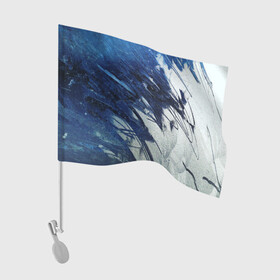 Флаг для автомобиля с принтом Серо-синее абстрактное , 100% полиэстер | Размер: 30*21 см | абстракция | двухцветное | серое | синее | спокойное