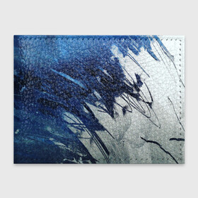 Обложка для студенческого билета с принтом Серо-синее абстрактное , натуральная кожа | Размер: 11*8 см; Печать на всей внешней стороне | абстракция | двухцветное | серое | синее | спокойное