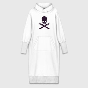 Платье удлиненное хлопок с принтом Warhammer Roger ,  |  | chainsword | jolly roger | pirate | skull | warhammer | вархаммер | пиломеч | пиратский флаг | череп