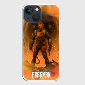 Чехол для iPhone 13 mini с принтом FREEMAN | GMAN | HALF LIFE (Z) ,  |  | aperture laboratories | black mesa | gman | gordon freeman | half life | half life 3 | valve | блэк меса | вэлв | гордон фриман | халф лайф