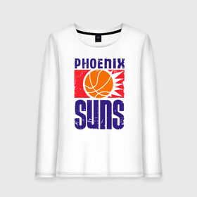 Женский лонгслив хлопок с принтом Phoenix Suns , 100% хлопок |  | basketball | mvp | nba | phoenix | sport | streetball | suns | аризона | баскетбол | игра | крис пол | мяч | нба | санс | спорт | стритбол | тренер | финикс | чемпион