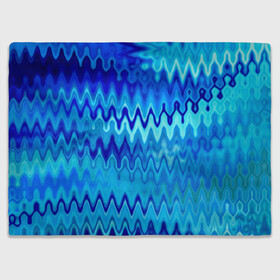 Плед 3D с принтом Синий-голубой абстрактный узор , 100% полиэстер | закругленные углы, все края обработаны. Ткань не мнется и не растягивается | Тематика изображения на принте: абстрактный | волны | зигзаг | размытый узор | синий | современный