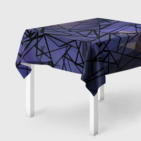 Скатерть 3D с принтом Синий-бежевый абстрактный узор , 100% полиэстер (ткань не мнется и не растягивается) | Размер: 150*150 см | абстрактный | мужской | полигональный узор | синий | современный | текстура | фиолетовый