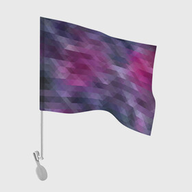 Флаг для автомобиля с принтом Фиолетово-бордовый узор  , 100% полиэстер | Размер: 30*21 см | абстрактный | креативный | молодежный | полигональный популярный | современный | текстура | темно фиолетовый | узор