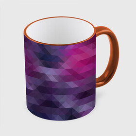 Кружка с полной запечаткой с принтом Фиолетово-бордовый узор  , керамика | ёмкость 330 мл | абстрактный | креативный | молодежный | полигональный популярный | современный | текстура | темно фиолетовый | узор