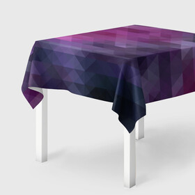 Скатерть 3D с принтом Фиолетово-бордовый узор  , 100% полиэстер (ткань не мнется и не растягивается) | Размер: 150*150 см | абстрактный | креативный | молодежный | полигональный популярный | современный | текстура | темно фиолетовый | узор