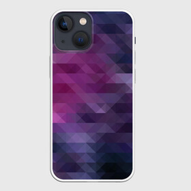 Чехол для iPhone 13 mini с принтом Фиолетово бордовый узор ,  |  | абстрактный | креативный | молодежный | полигональный популярный | современный | текстура | темно фиолетовый | узор