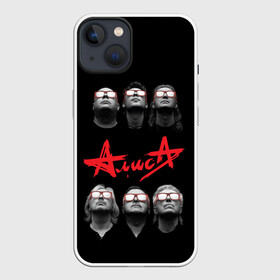 Чехол для iPhone 13 с принтом АЛИСА ,  |  | metal | music | punk | rock | russian | алиса | группа | кинчев | красное | метал | музыка | небо | панк | петербург | питер | ретро | рок | русский | славян | черный