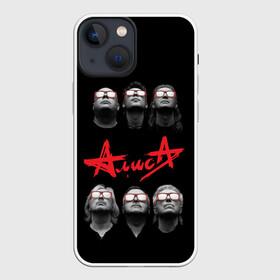 Чехол для iPhone 13 mini с принтом АЛИСА ,  |  | metal | music | punk | rock | russian | алиса | группа | кинчев | красное | метал | музыка | небо | панк | петербург | питер | ретро | рок | русский | славян | черный