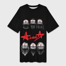 Платье-футболка 3D с принтом АЛИСА ,  |  | metal | music | punk | rock | russian | алиса | группа | кинчев | красное | метал | музыка | небо | панк | петербург | питер | ретро | рок | русский | славян | черный