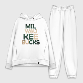 Женский костюм хлопок Oversize с принтом Milwaukee Bucks ,  |  | antetokounmpo | basketball | bucks | giannis | milwaukee | mvp | nba | sport | streetball | адетокумбо | бакс | баскетбол | игра | милуоки | мяч | нба | олень | спорт | стритбол | тренер | чемпион | янис