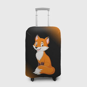 Чехол для чемодана 3D с принтом Лисичка - Градиент , 86% полиэфир, 14% спандекс | двустороннее нанесение принта, прорези для ручек и колес | fox | foxy | градиент | животные | лиенок | лис | лиса | лисами | лисий | лисичка | лисичкой | лисой | лисы | милая | милота | милые | рыжая | рыжие