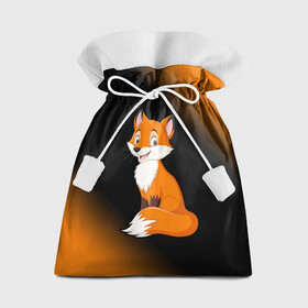 Подарочный 3D мешок с принтом Лисичка - Градиент , 100% полиэстер | Размер: 29*39 см | Тематика изображения на принте: fox | foxy | градиент | животные | лиенок | лис | лиса | лисами | лисий | лисичка | лисичкой | лисой | лисы | милая | милота | милые | рыжая | рыжие