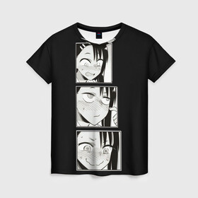 Женская футболка 3D с принтом Нагаторо | Nagatoro , 100% полиэфир ( синтетическое хлопкоподобное полотно) | прямой крой, круглый вырез горловины, длина до линии бедер | nagatoro | манга | нагатаро | нагаторо сан | не издевайся | хаясэ