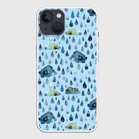 Чехол для iPhone 13 с принтом Дождливая осень.Тучки и дождь ,  |  | pattern | rain | sun | глобальное потепление | дождливо | дождливый | дождь | загрязнение | капли | ливень | морось | непогода | облака | осенний | осень | паттерн | погода | природа | проливной | тучи | экология