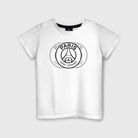 Детская футболка хлопок с принтом PSG | Core Wordmark Clear (New 2022/23) , 100% хлопок | круглый вырез горловины, полуприлегающий силуэт, длина до линии бедер | 0x000000123 | messi | neymar | paris saint germain | psg | месси | нейимар | псж