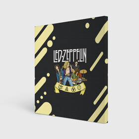 Холст квадратный с принтом LED ZEPPELIN | ЛЕД ЗЕППЕЛИН (Z) , 100% ПВХ |  | led zeppelin | rock | джимми пейдж | зепеллин | зеппелин | лед зеппелин | рок