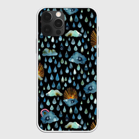 Чехол для iPhone 12 Pro с принтом Дождливая осень.Солнце, облака , силикон | область печати: задняя сторона чехла, без боковых панелей | Тематика изображения на принте: autumn | pattern | raibow | rain | raindrops | sun | watercolor | акварель | дизайн | дождливый | дождь | закат | капли | коллаж | ливень | морось | непогода | облака | осень | паттерн | погода | природа | радуга | рассвет | солнце