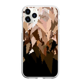 Чехол для iPhone 11 Pro матовый с принтом Бежево-коричневая мозаика  , Силикон |  | Тематика изображения на принте: абстрактный | бежевый | камуфляж | коричневый | мозаика | молодежный | мужской | современный | соты | текстура