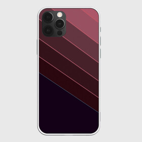 Чехол для iPhone 12 Pro Max с принтом Коричнево-фиолетовый узор  , Силикон |  | абстрактный | геометрический | диагональный узор | коричневый | косые полосы | современный | фиолетовый | шоколадный