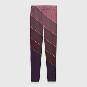Леггинсы 3D с принтом Коричнево-фиолетовый узор  , 80% полиэстер, 20% эластан | Эластичный пояс, зауженные к низу, низкая посадка | абстрактный | геометрический | диагональный узор | коричневый | косые полосы | современный | фиолетовый | шоколадный