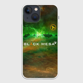 Чехол для iPhone 13 mini с принтом BLACK MESA | HALF LIFE (Z) ,  |  | Тематика изображения на принте: aperture laboratories | black mesa | gordon freeman | half life | half life 3 | valve | блэк меса | вэлв | гордон фриман | халф лайф