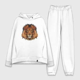 Женский костюм хлопок Oversize с принтом Father Lion ,  |  | animal | cat | lion | африка | животные | зверь | кот | кошка | лев | львенок | львица | тигр | хищник | царь