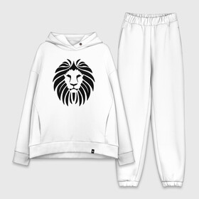 Женский костюм хлопок Oversize с принтом Lion Face ,  |  | animal | cat | lion | африка | животные | зверь | кот | кошка | лев | львенок | львица | тигр | хищник | царь