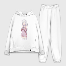 Женский костюм хлопок Oversize с принтом Жизнь с нуля в другом мире ,  |  | emilia | re zero | re: zero | re: zero – жизнь с нуля в другом мире | аниме | вайфу | манга | ре зеро | эмилия