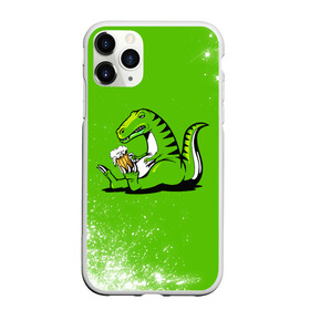 Чехол для iPhone 11 Pro матовый с принтом Пивозавр - Краска , Силикон |  | Тематика изображения на принте: dinosaur | pivo | pivozavr | взрыв | динозавр | краска | прикол