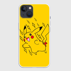 Чехол для iPhone 13 с принтом Летящий Пикачу ,  |  | anime | pikachu | pokemon | poket monster | poketmon | аниме | анимэ | карманные монстры | пикачу | покемон