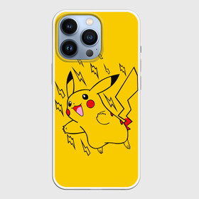 Чехол для iPhone 13 Pro с принтом Летящий Пикачу ,  |  | anime | pikachu | pokemon | poket monster | poketmon | аниме | анимэ | карманные монстры | пикачу | покемон