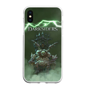 Чехол для iPhone XS Max матовый с принтом Darksiders | Гнев Войны (Z) , Силикон | Область печати: задняя сторона чехла, без боковых панелей | azrael | darksiders | darksiders 2 | darksiders 3 | griever | silitha | tiamat | ulthane | vulgrim | wrath of war | всадник апокалипсиса | гнев войны | обугленный совет | руина | ультэйн | чёрный молот