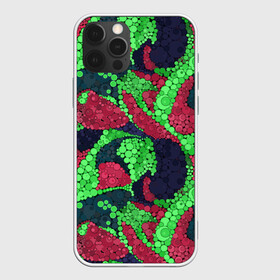 Чехол для iPhone 12 Pro с принтом Абстрактный пуантилизм  , силикон | область печати: задняя сторона чехла, без боковых панелей | абстрактный | в горошек | детский | для детей | зеленый | красный | модный | пуантилизм | разноцветный | современный
